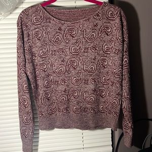 Maroon patterned sweater